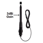 ANU1200 2-in-1 All-Terrain UHF CB Antenna for low/high gain (3dbi/6.5dbi)