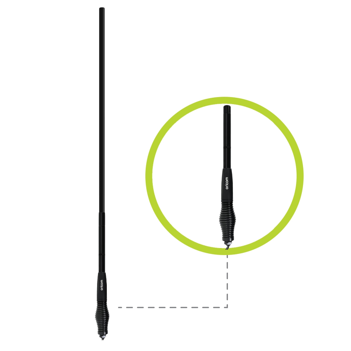 ANU1206 2-in-1 All-Terrain UHF CB Antenna for low/high gain (3dbi/6.5dbi)