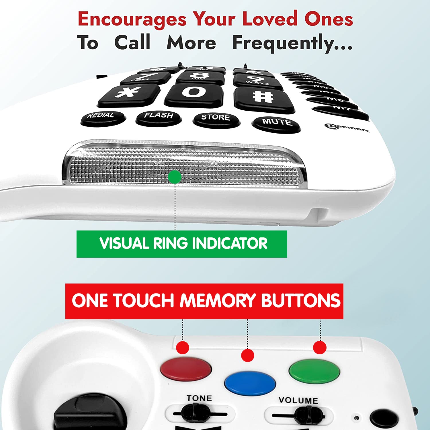 TP100WH Amplified Big Button Phone