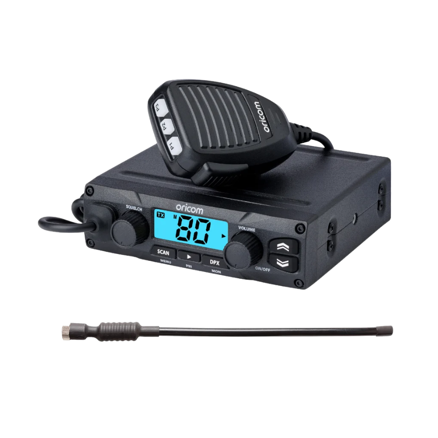 UHF025RAS 5 Watt Fixed Mount UHF CB Radio  + 3dBi Coaxial Dipole Antenna