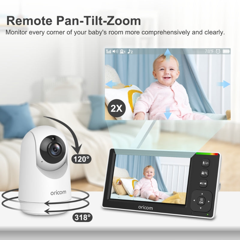 BS7VPSC430 4.3" Video Baby Monitor + BS7 Breathing Movement Monitor