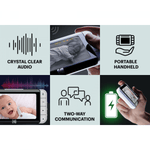 C525P-2 5" Smart HD Video Baby Monitor with + BONUS Motorised Pan-Tilt Camera