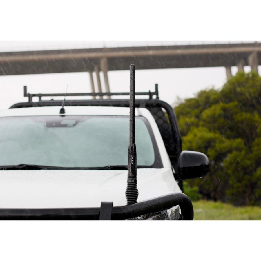 ANU916 3dBi UHF CB Antenna Detachable Fiberglass Whip with Heavy Duty Barrel Spring