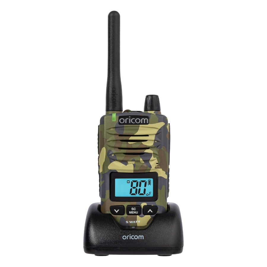 DTXTP600CAM 5 Watt IP67 Waterproof Handheld UHF CB Radio Trade Pack (Twin Camo Radios)
