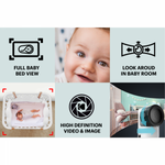C525P-2 5" Smart HD Video Baby Monitor with + BONUS Motorised Pan-Tilt Camera