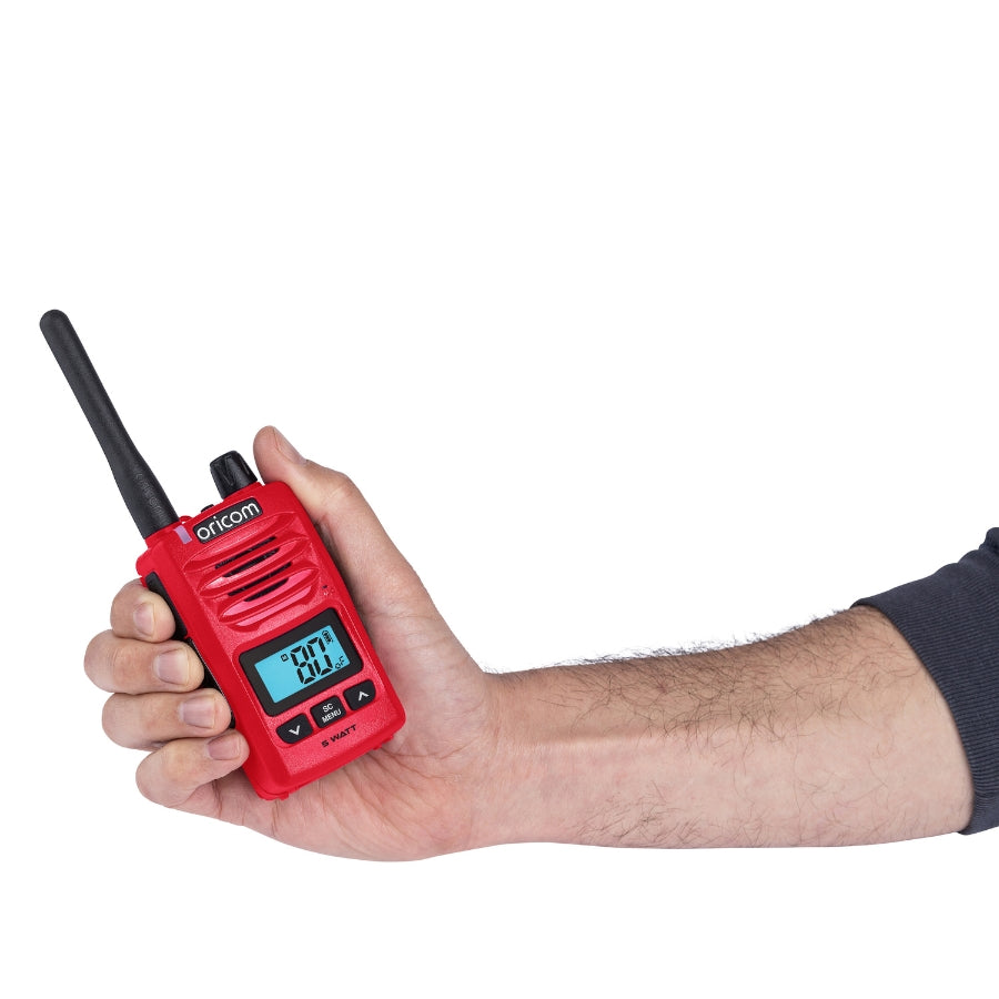 DTX650SRD IP67 5 Watt Handheld UHF CB Radio + BONUS Speaker Microphone (Red)