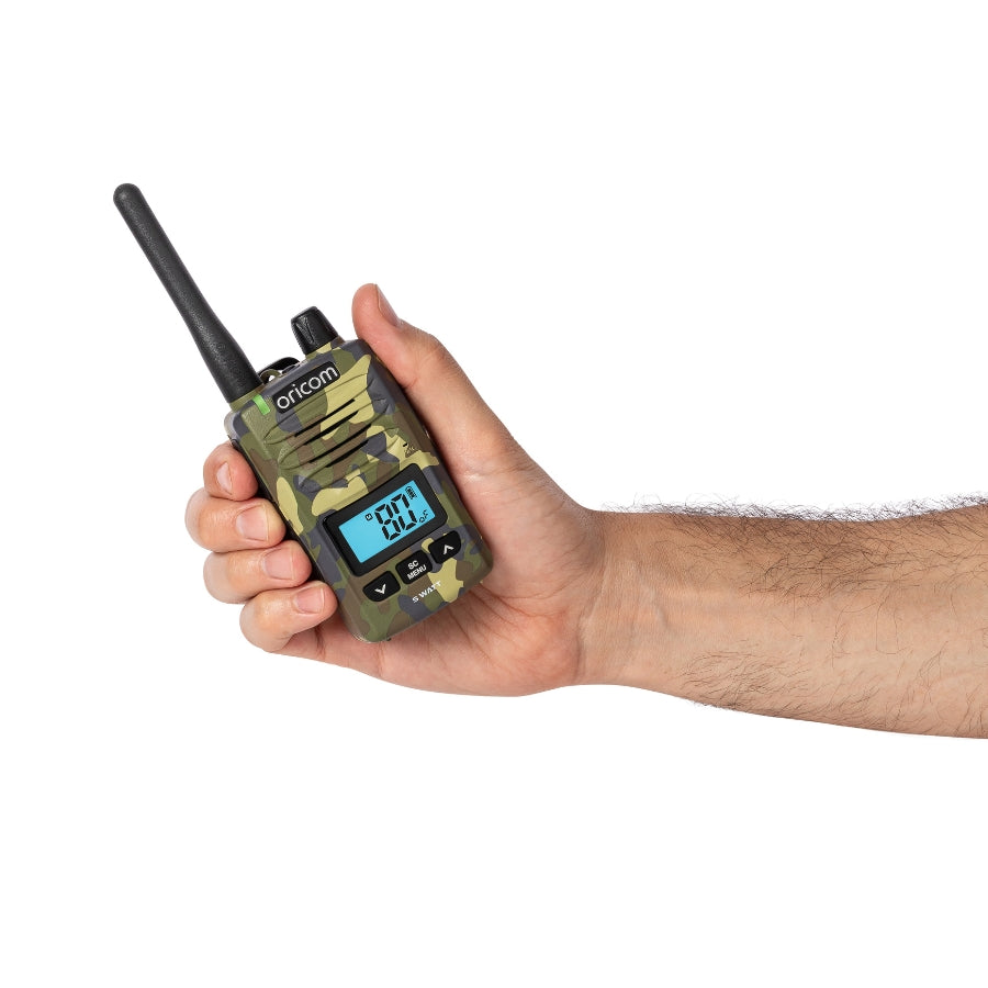 DTXTP600CAM 5 Watt IP67 Waterproof Handheld UHF CB Radio Trade Pack (Twin Camo Radios)
