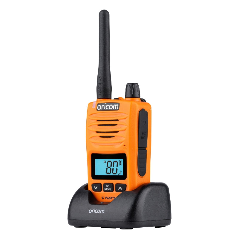 DTXTP600OR 5 Watt IP67 Waterproof Handheld UHF CB Radio Trade Pack (Twin Orange Radios)