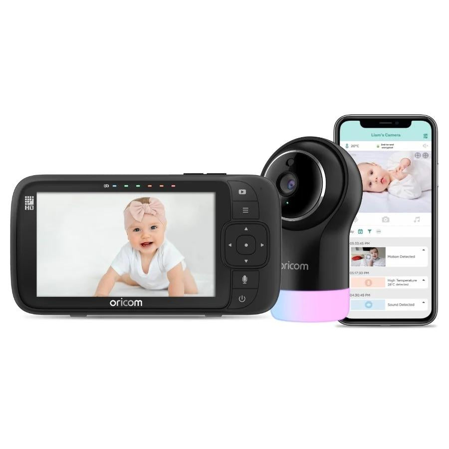 OBH950BKVP02SD 5" Smart HD Video Baby Monitor and Duck Bath Thermometer Bundle