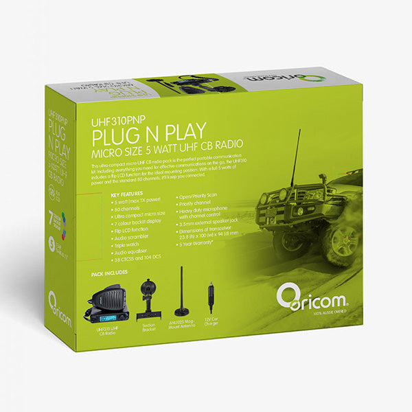 UHF310PNP Plug and Play 5 Watt UHF CB Radio Pack