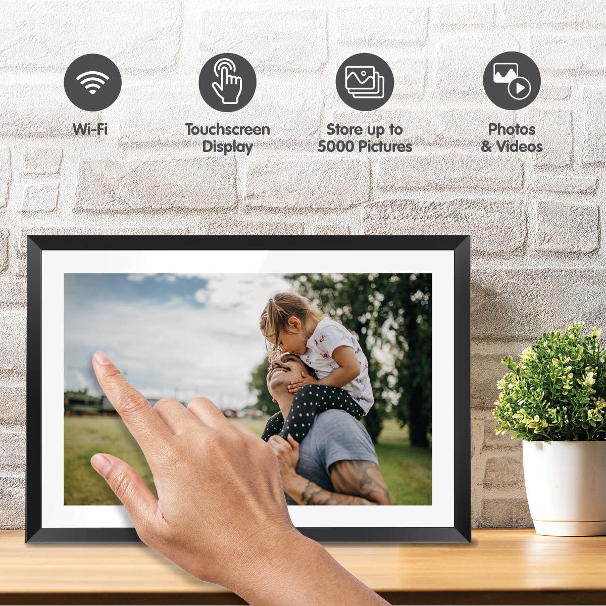 FRAME10BLK 10.1" Smart Photo Frame with Instant Photo Sharing