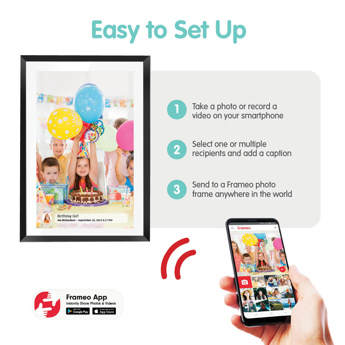 FRAME10BLK 10.1" Smart Photo Frame with Instant Photo Sharing