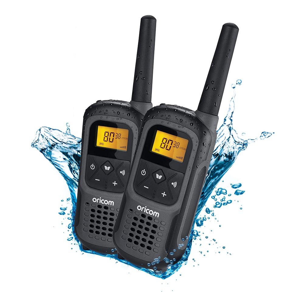 UHF2500-2GR Handheld 2 Watt Waterproof UHF CB Radio Twin Pack (Grey)