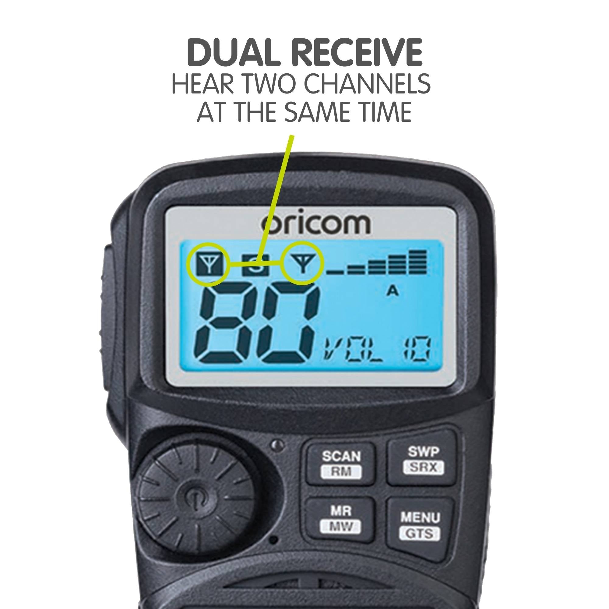 UHF350DRAH - Dual Receive UHF CB Radio + Handheld Value Pack