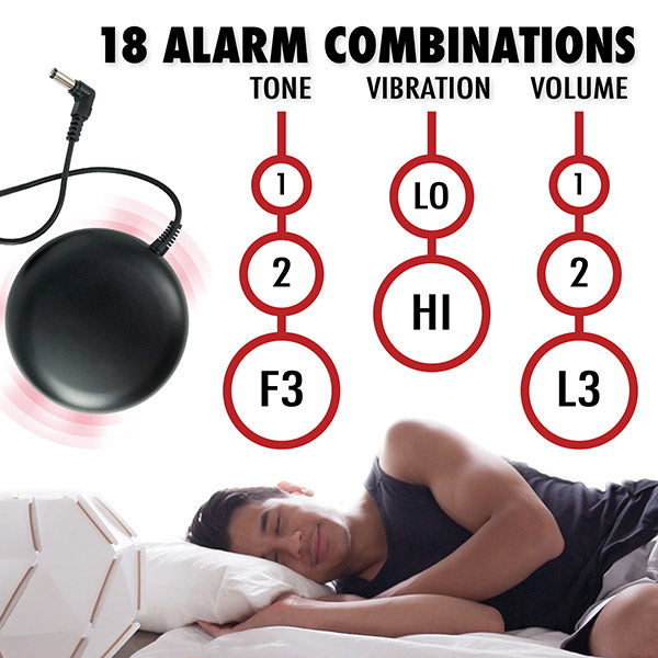 WNS80 Wake 'N' Shake Loud Alarm Clock with Shaker