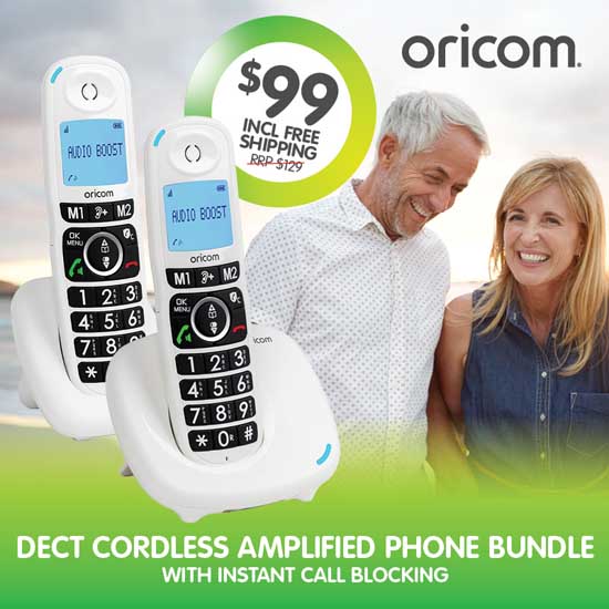 Oricom Care620-2 Cordless Amplified Big Button Pack