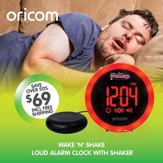 Oricom WNS80 Wake and Shake Alarm clock