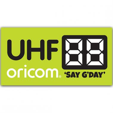 Oricom UHF Channel Bumper Sticker
